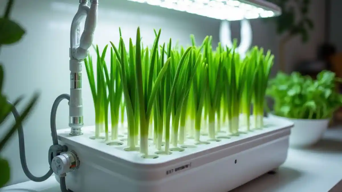 hydroponic green onions
