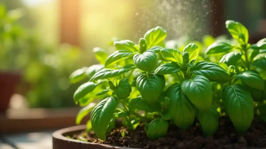 organic basil plant
